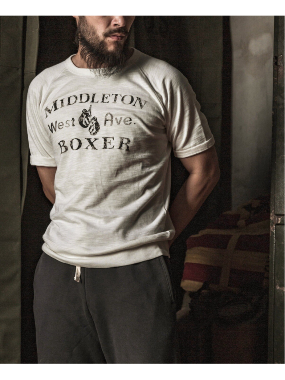 Heavy Duty Boxer Physical Training T-Shirt - Black Bronson Mfg. 36 S